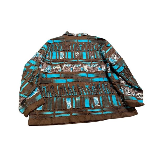 Vtg Artsy1X Cotton Patchwork Button Up Jacket Festival Grunge Fairy  Y2K India - Picture 9 of 11